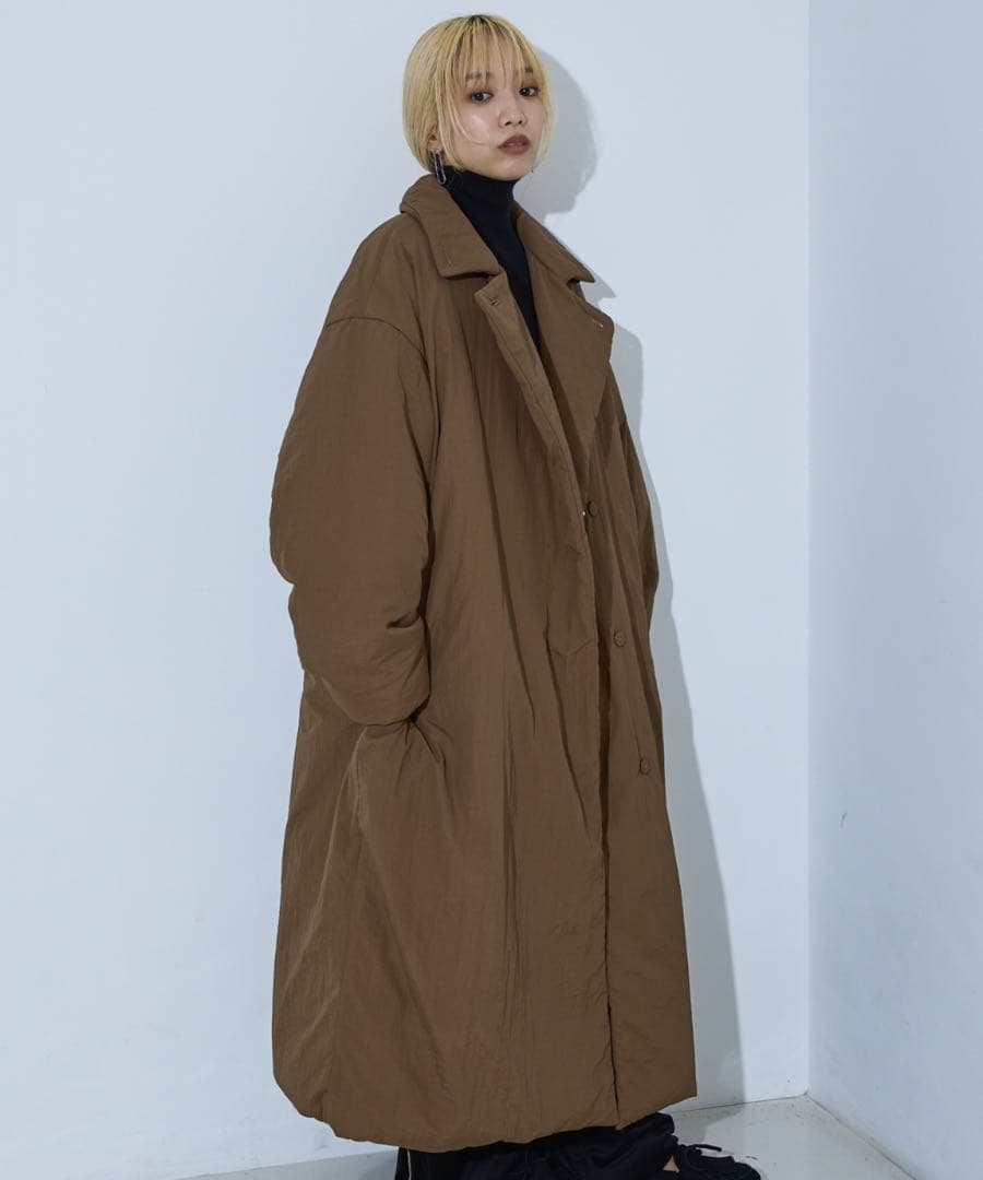 新品NOMINE 3WAYカラー中綿 ブラウン ダウンジャケット ロングコート