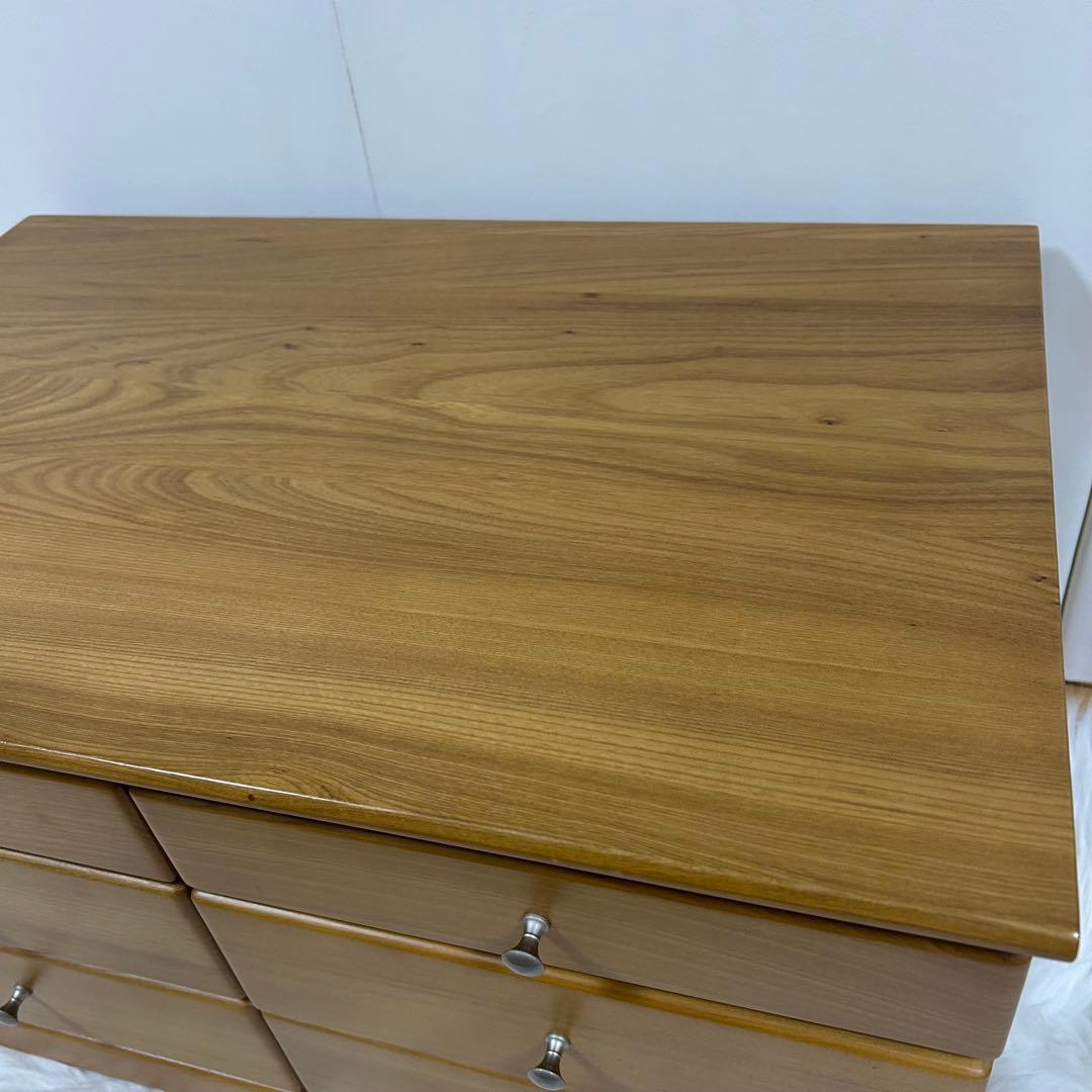 木製 無垢 6杯 小箪笥 小引出し キャビネット ミニタンス 小物入れ 書類入れ