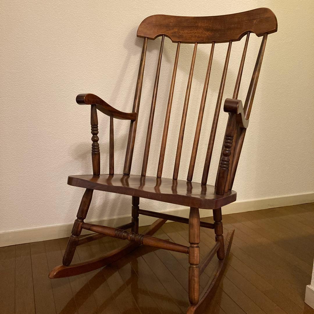 【只今お買い得価格】ロッキングチェア・レトロ・アンティーク木製椅子