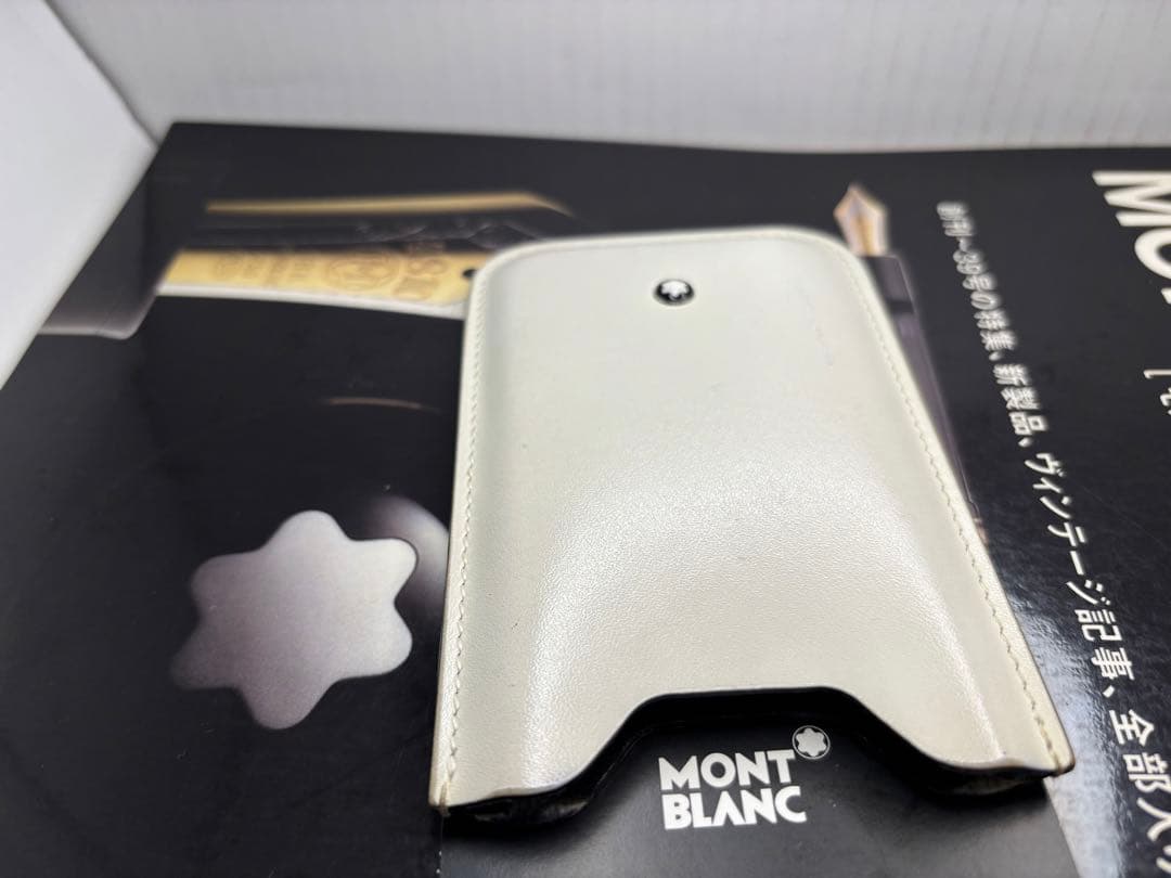 ⭐️美品⭐️モンブラン稀少完売逸品！本革製ペンポーチ・スマホケース・小物入れ白パール