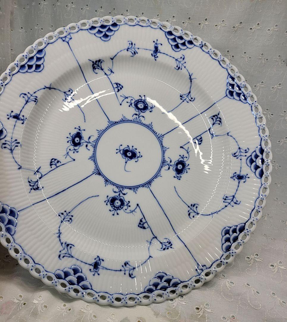 未使用✨ロイヤルコペンハーゲン ブルーフルテッド フルレース 大皿 プレート深皿