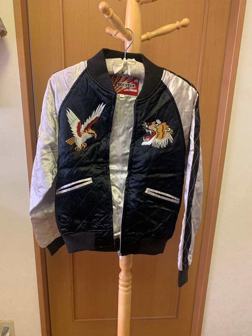 HOUSTON刺繍スカジャン 日本製 鷲と虎