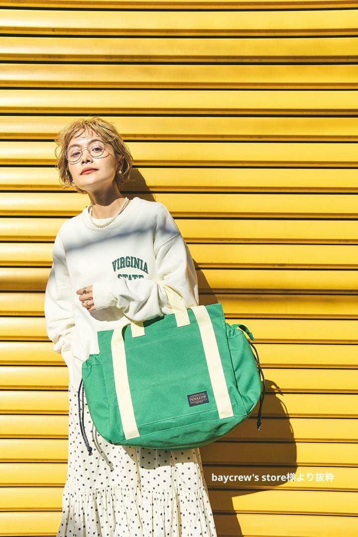 【数回使用】PENDLETON×稲葉真理恵コラボ マザーズバッグ グリーン