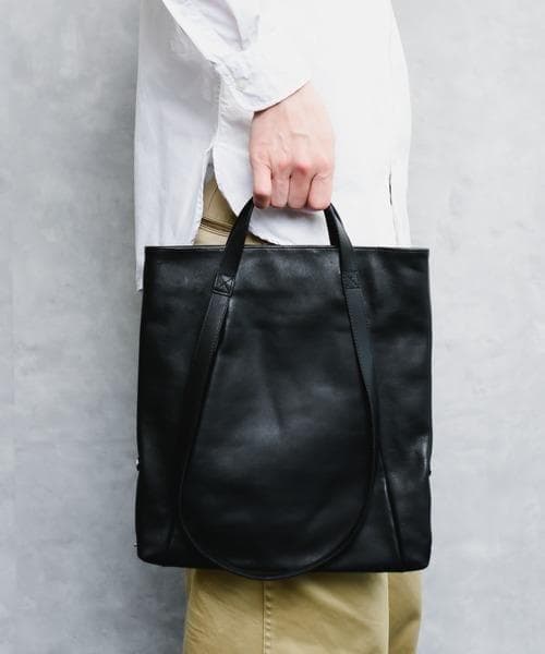 パトリックステファン レザートートバッグ ブラック 本革