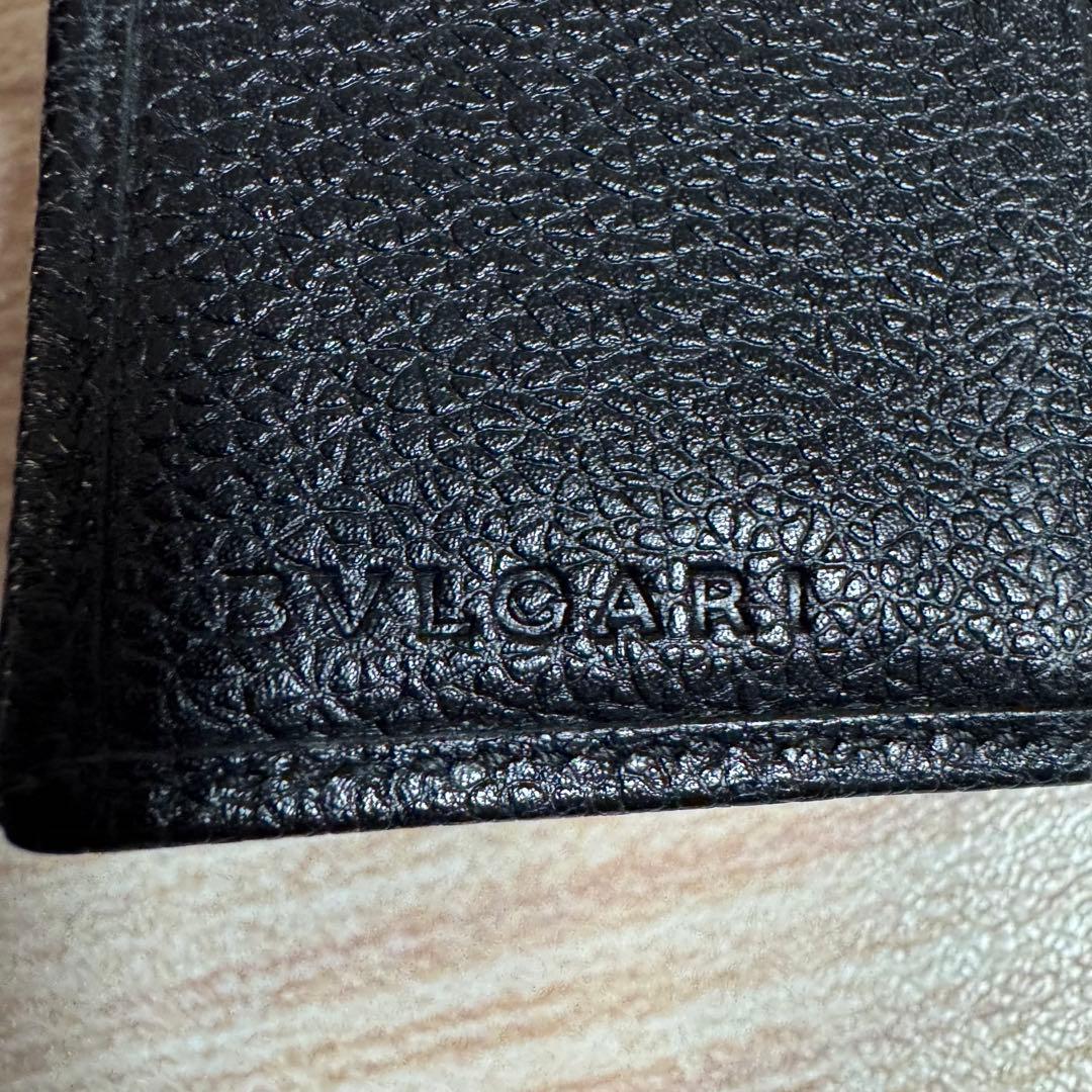 55 BVLGARI ブルガリ コローレ ラウンドファスナー 折り財布 黒