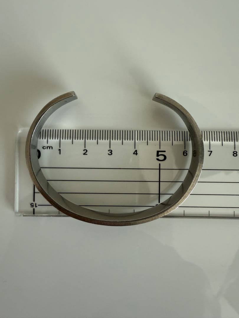 Maison Margiela シルバー ロゴ カフ バングル ブレスレット