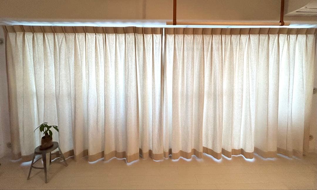 《最終値下げ》momo natural モモナチュラル リネンカーテン　2枚組