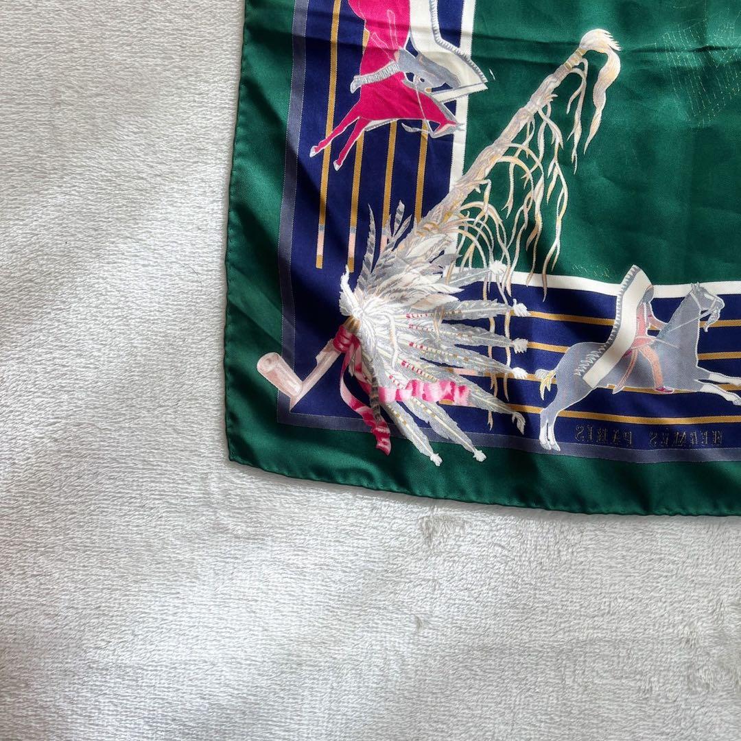 エルメス HERMES カレ90　スカーフ　シルク　パウニー族の首長