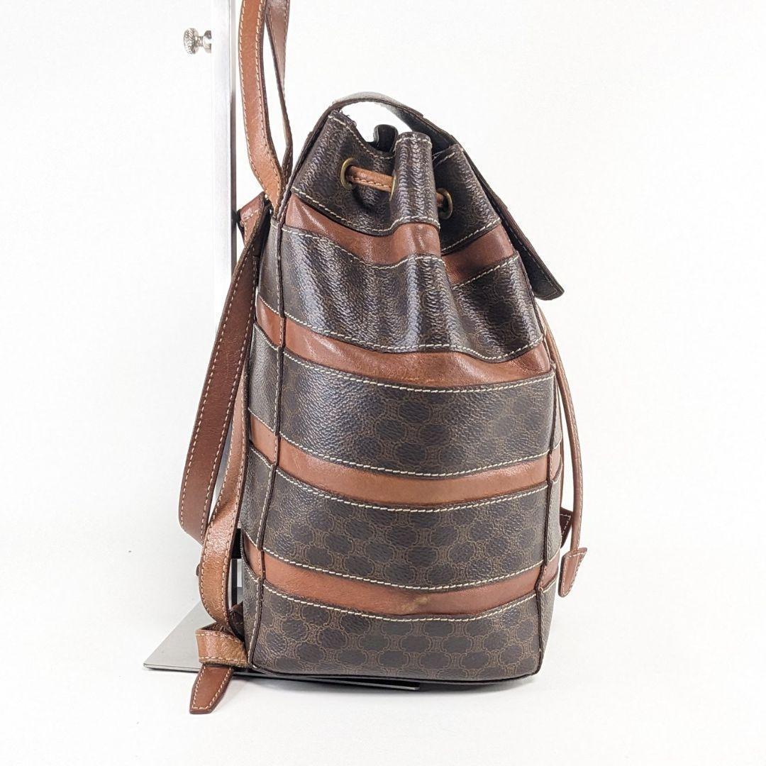 美品　セリーヌ　バックパック　リュック　マカダム　トリオンフ　ライン　PVC