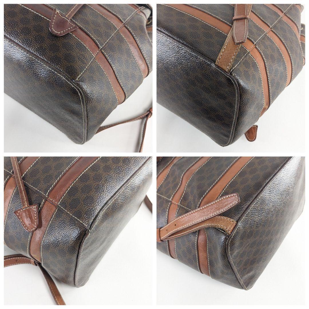 美品　セリーヌ　バックパック　リュック　マカダム　トリオンフ　ライン　PVC