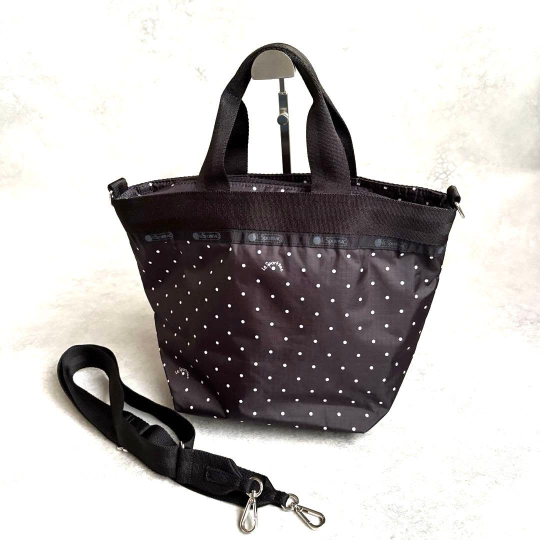 未使用級✨ レスポートサック BUCKET TOTE プティドット トート 黒
