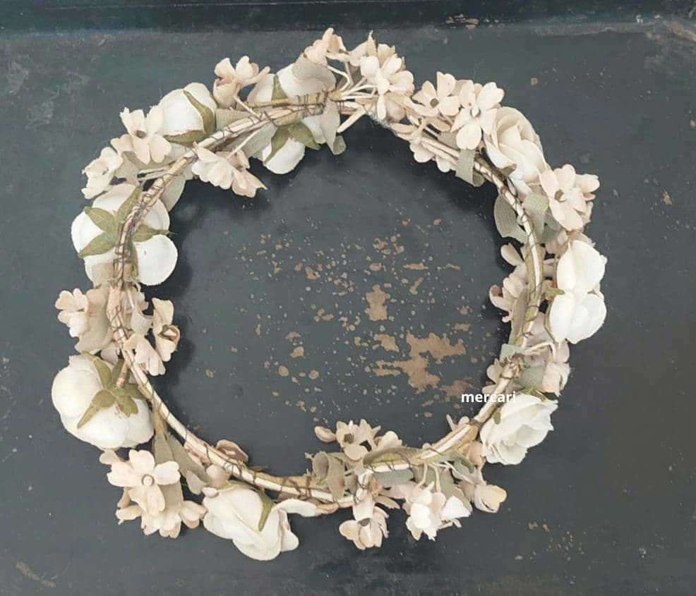 アンティーク　布花ティアラ