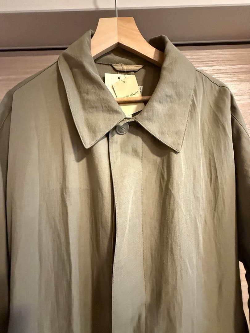 ジョルジオアルマーニ　ハーフコート　トレンチコート　50 タグ付き　比翼