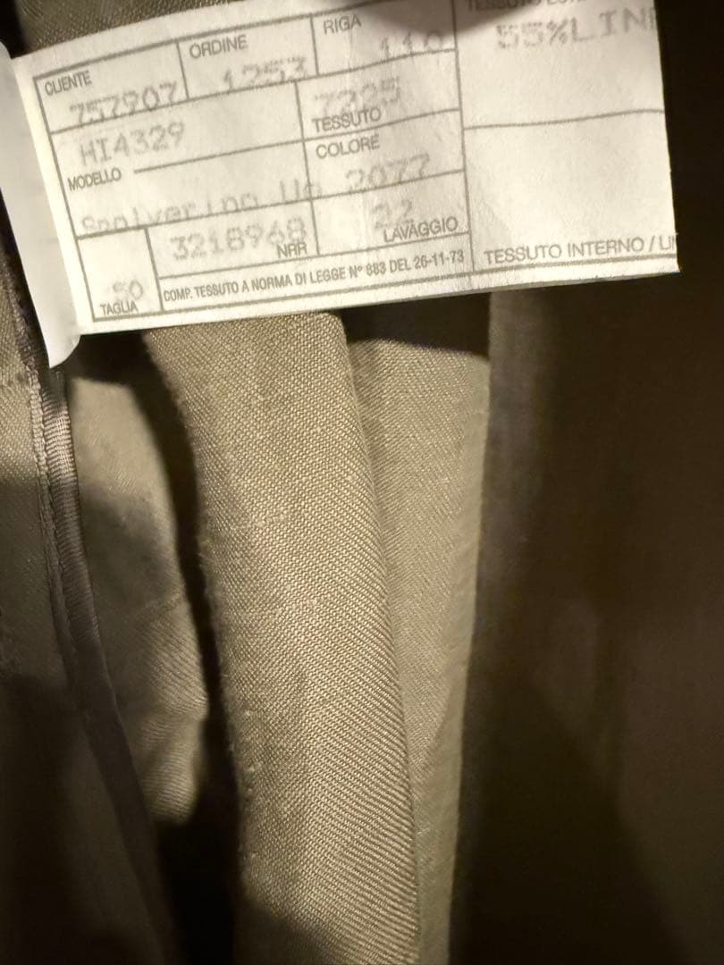 ジョルジオアルマーニ　ハーフコート　トレンチコート　50 タグ付き　比翼