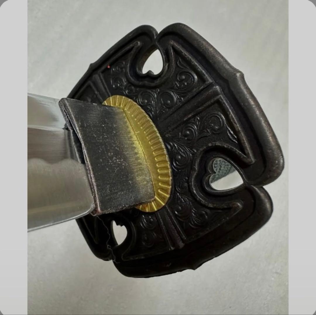 薄刃　居合練習用刀 黑鞘　鞘付き長さ104cm 鞘抜き重さ約928g