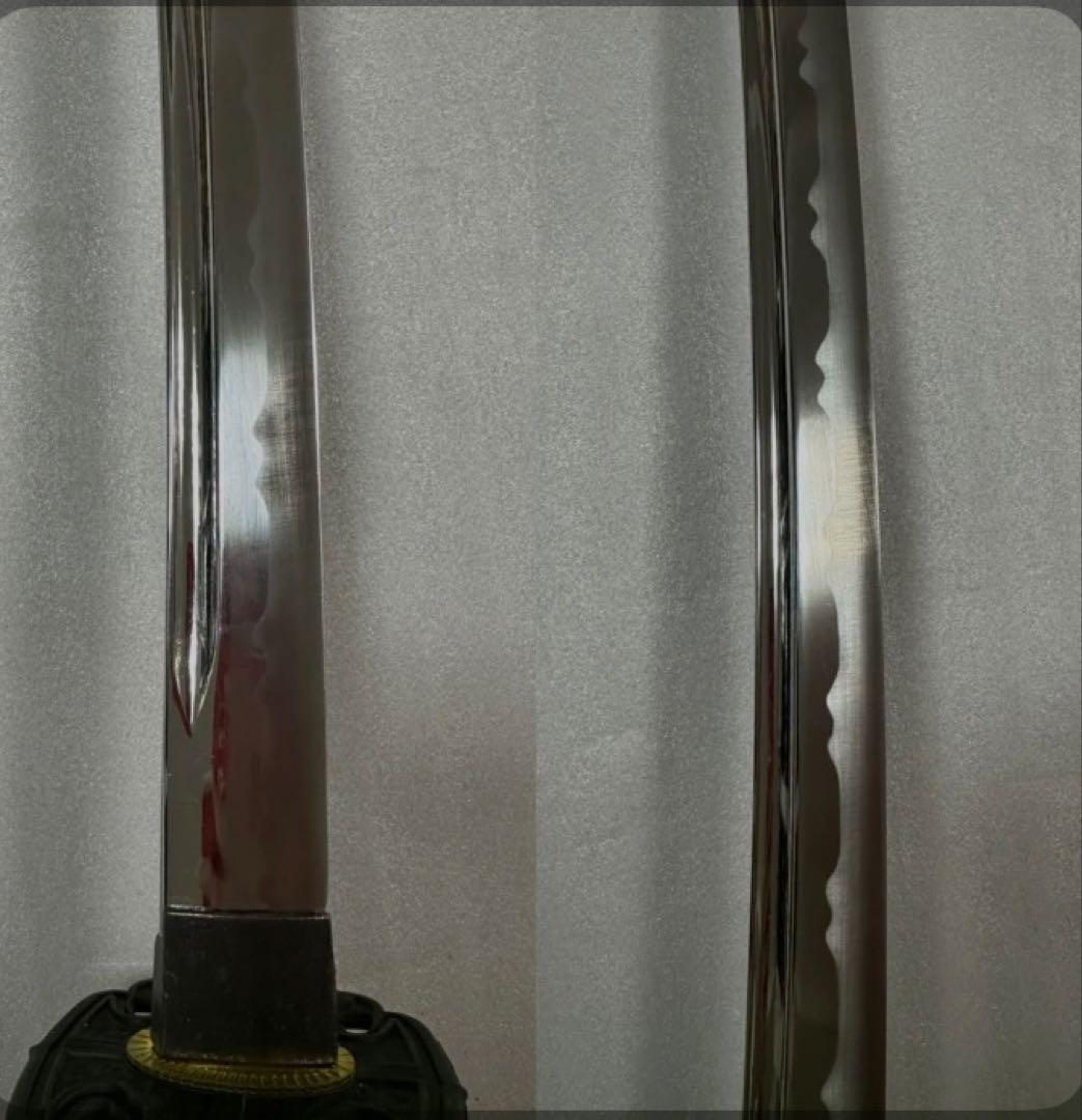 薄刃　居合練習用刀 黑鞘　鞘付き長さ104cm 鞘抜き重さ約928g