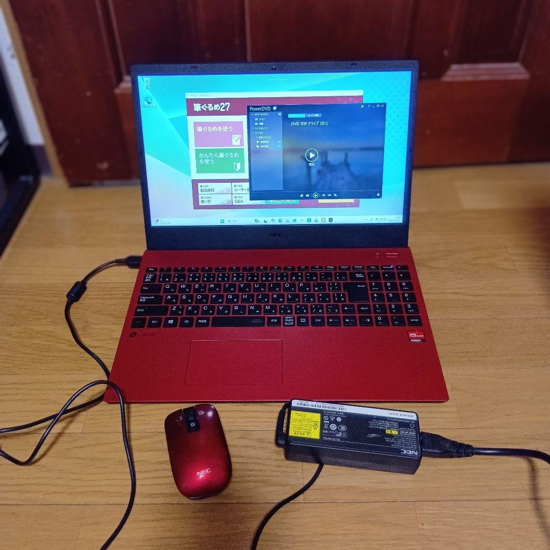 NEC ノートパソコン　N1565/A バッテリー✕　Ryzen7