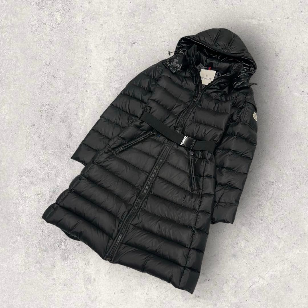 11965【美品・QR鑑定済み】モンクレール　MOKACINE ダウンコート　黒