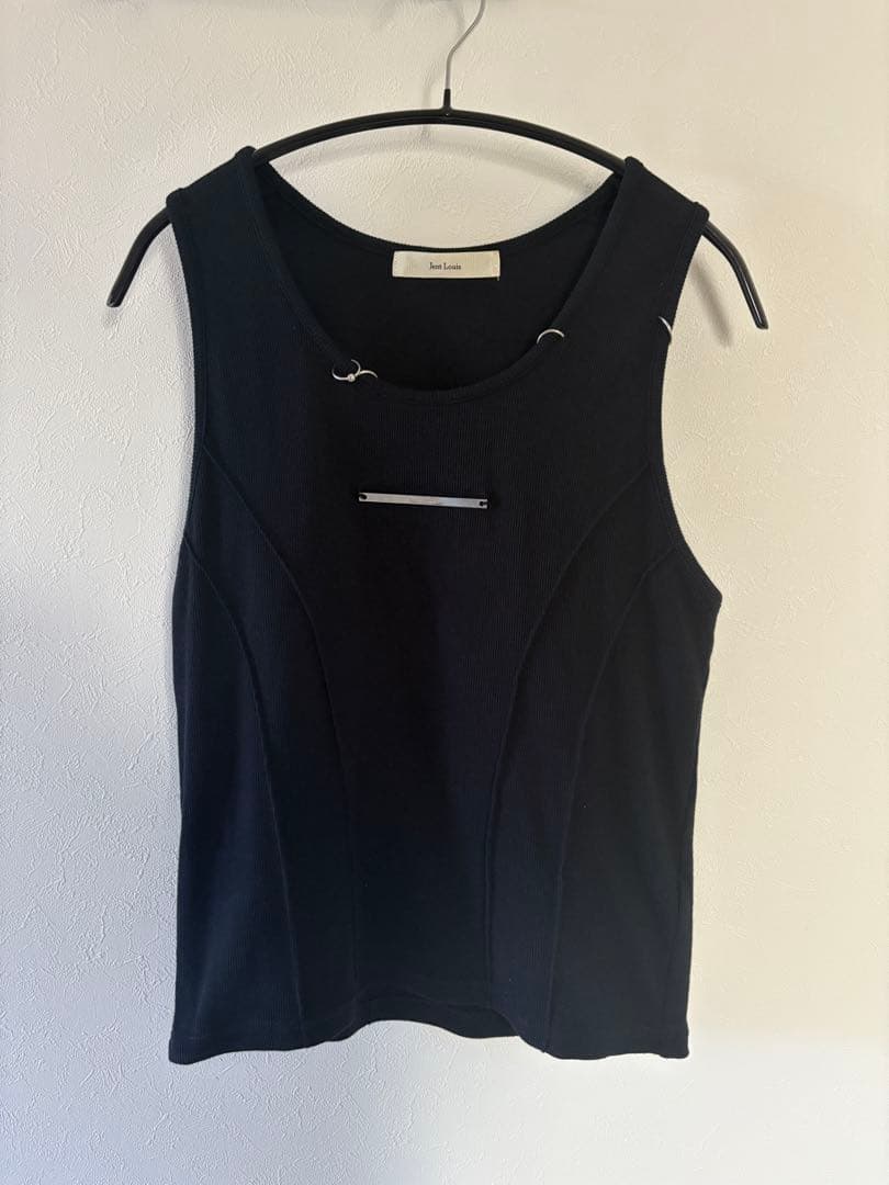 トップス Jent Louis Neck Piercing Tank Top