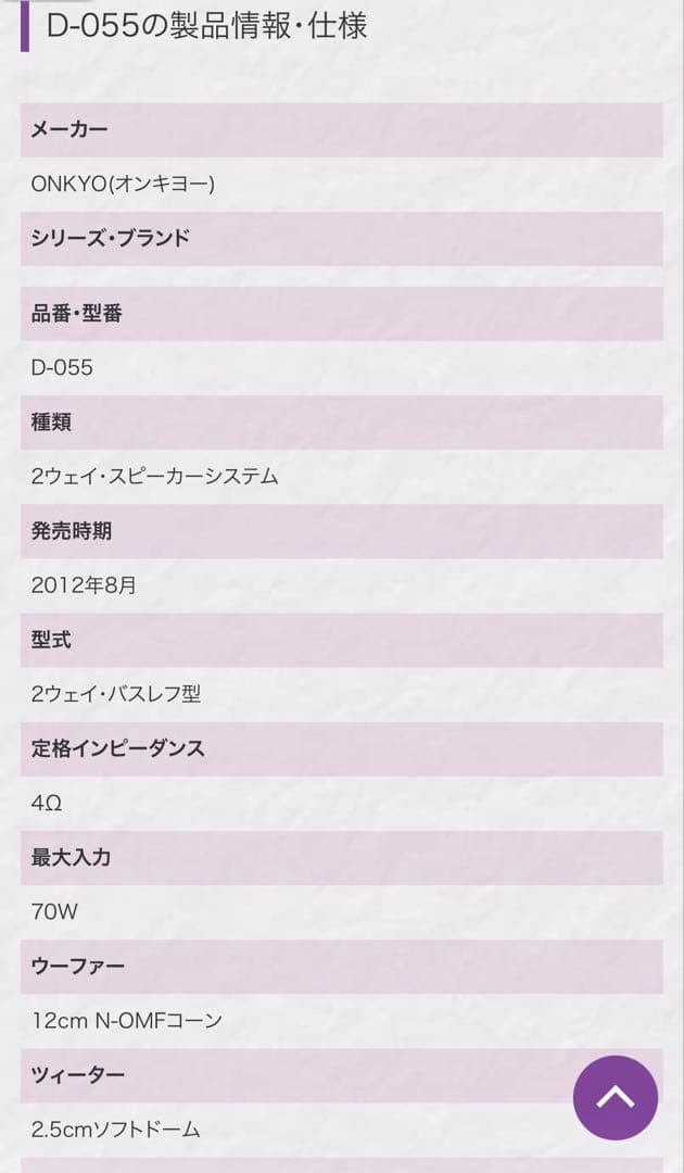 ONKYO D-055 B speaker system ブラック