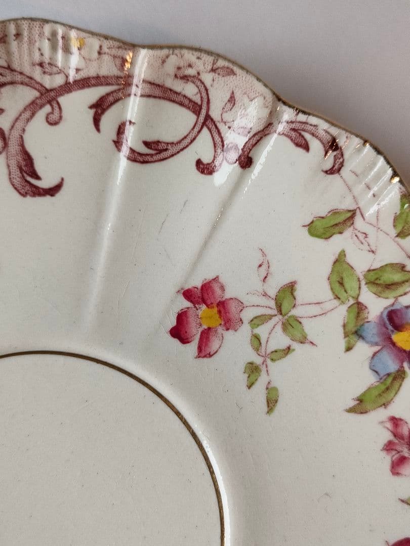 希少　サルグミンヌ　FLEURY　カップ&ソーサー　フランスアンティーク