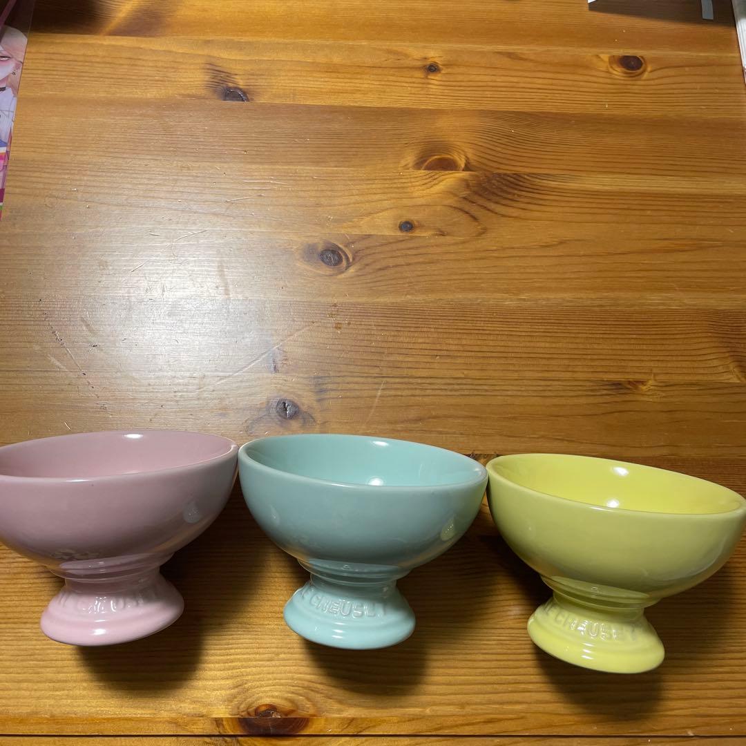 デザートカップ 3色セット ル・クルーゼ