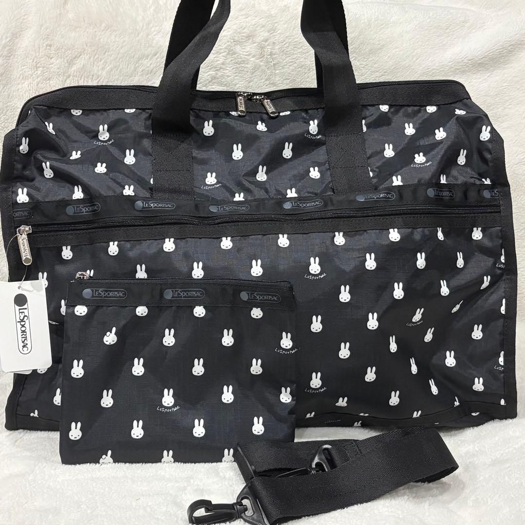 新品　レスポートサック ボストンバッグ バック ミッフィー柄 旅行バック　大容量