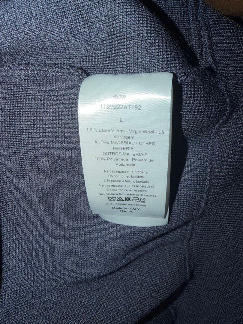 vsさまDIORニットカーディガン トラックジャケット L ジップアップブルゾン