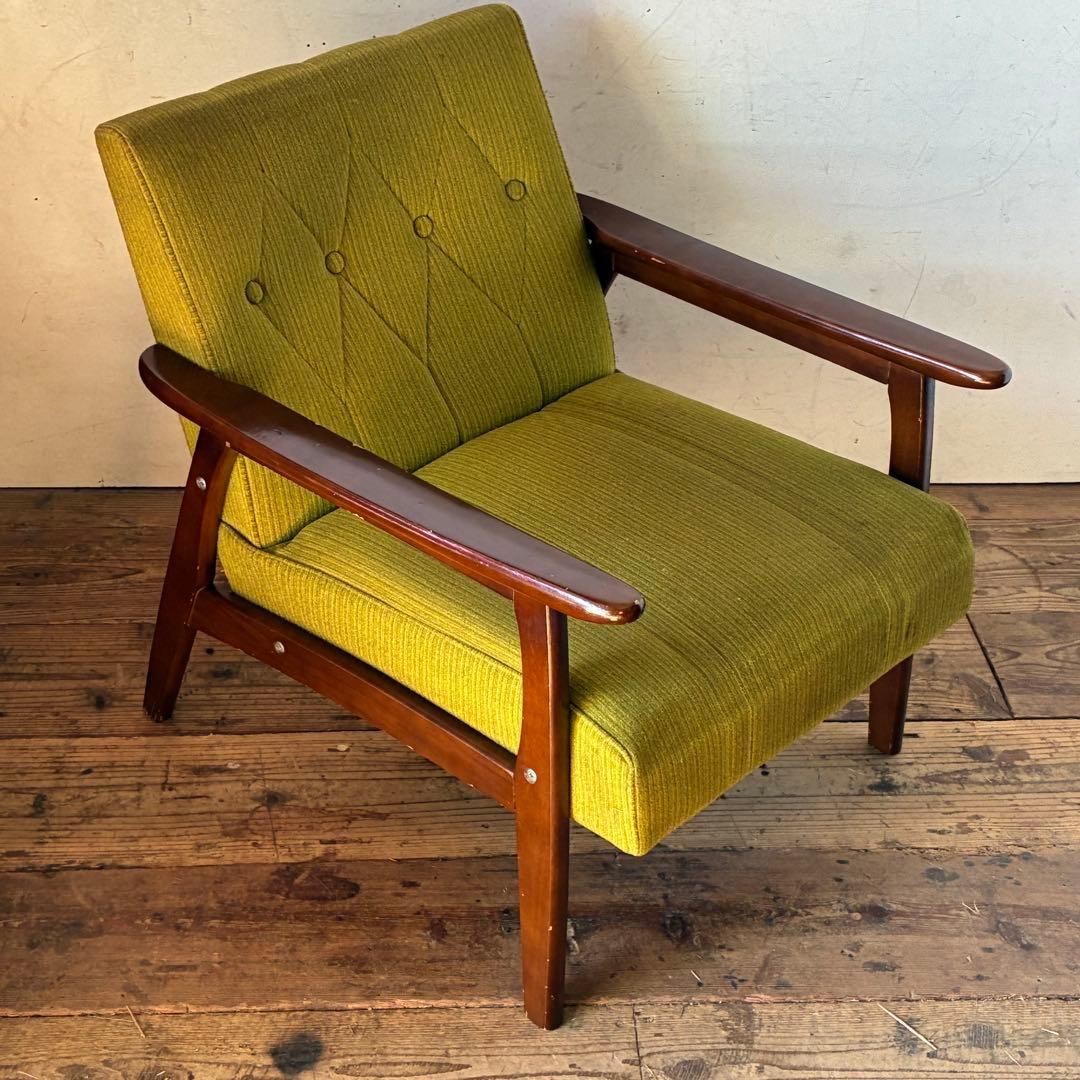 国産ヴィンテージ レトロ 1人掛けソファ ミッドセンチュリー ①