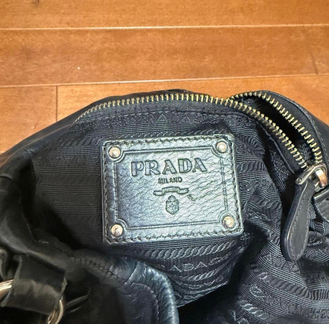 【PRADA プラダ】レザートートバッグ　黒