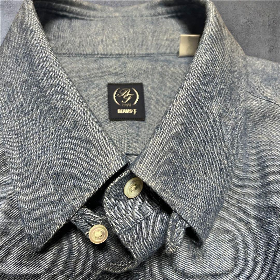 BEAMS F シャンブレー タブカラーシャツ　41