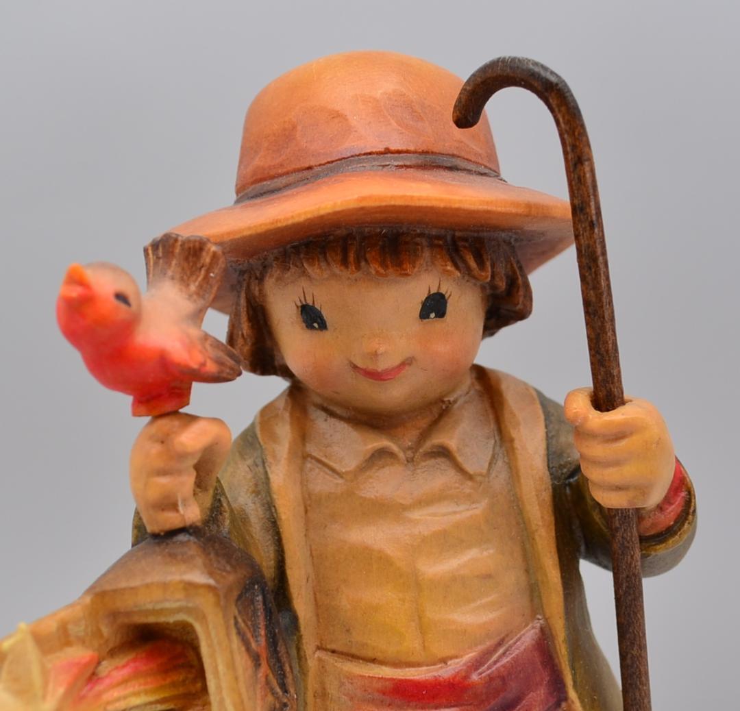 導きの光　アンリ　ANRI　サラケイ　木彫り人形　イタリア　17ｃｍ　箱付き