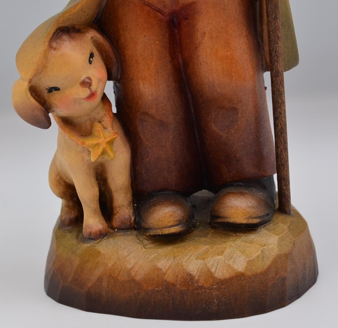 導きの光　アンリ　ANRI　サラケイ　木彫り人形　イタリア　17ｃｍ　箱付き