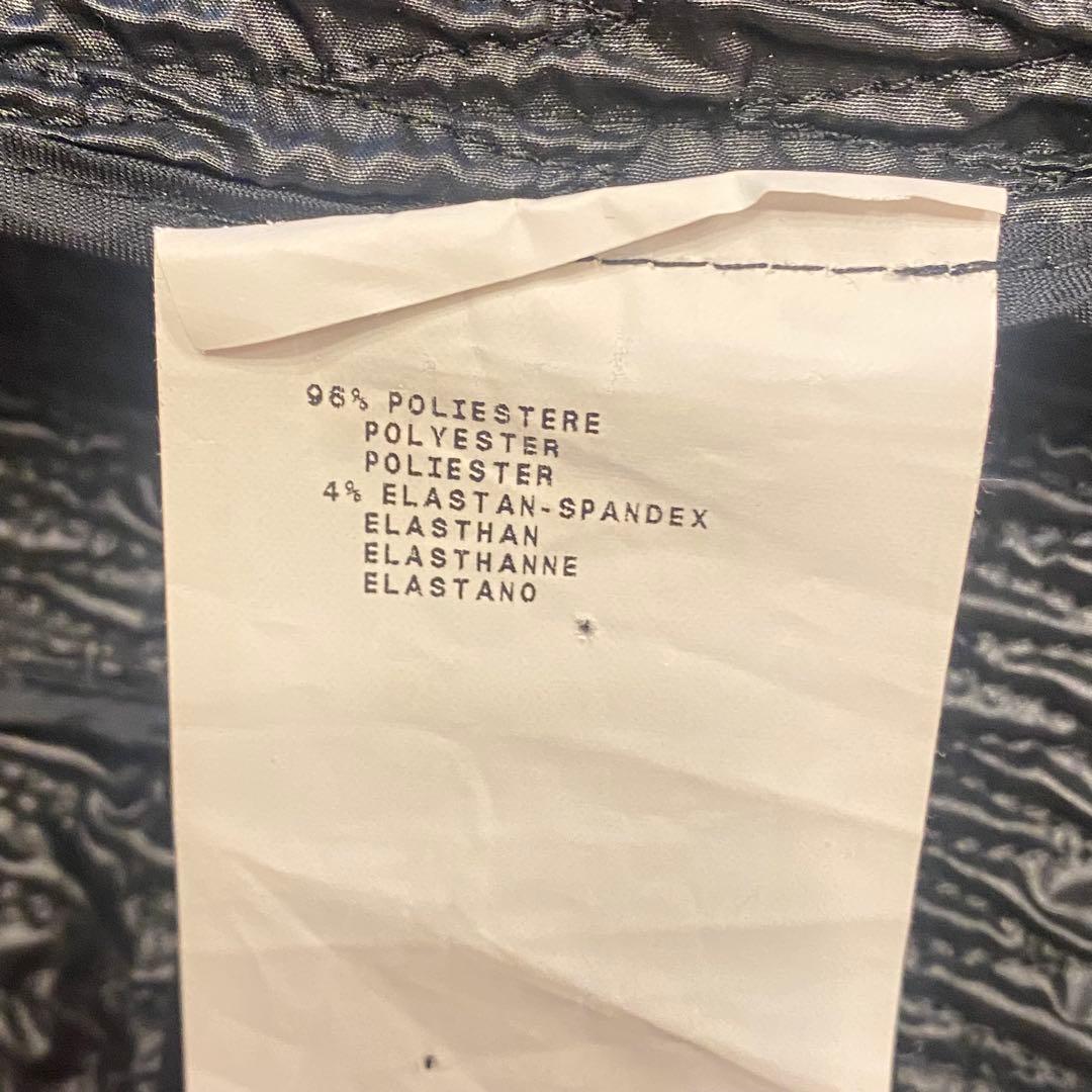 美品＊EMPORIO ARMANI＊ジップアップ 黒シワ加工 ジャケット XS