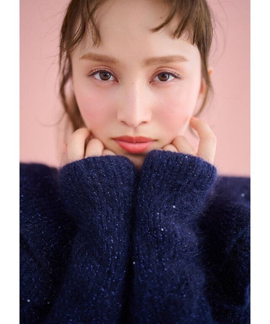 TOCCA ROMANTIC FLUTTER ニットプルオーバー ネイビー