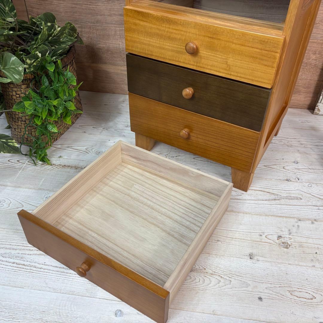 訳あり品【133】ナチュラルウッド桐材無垢木製カラー多引き出し7段チェストタンス