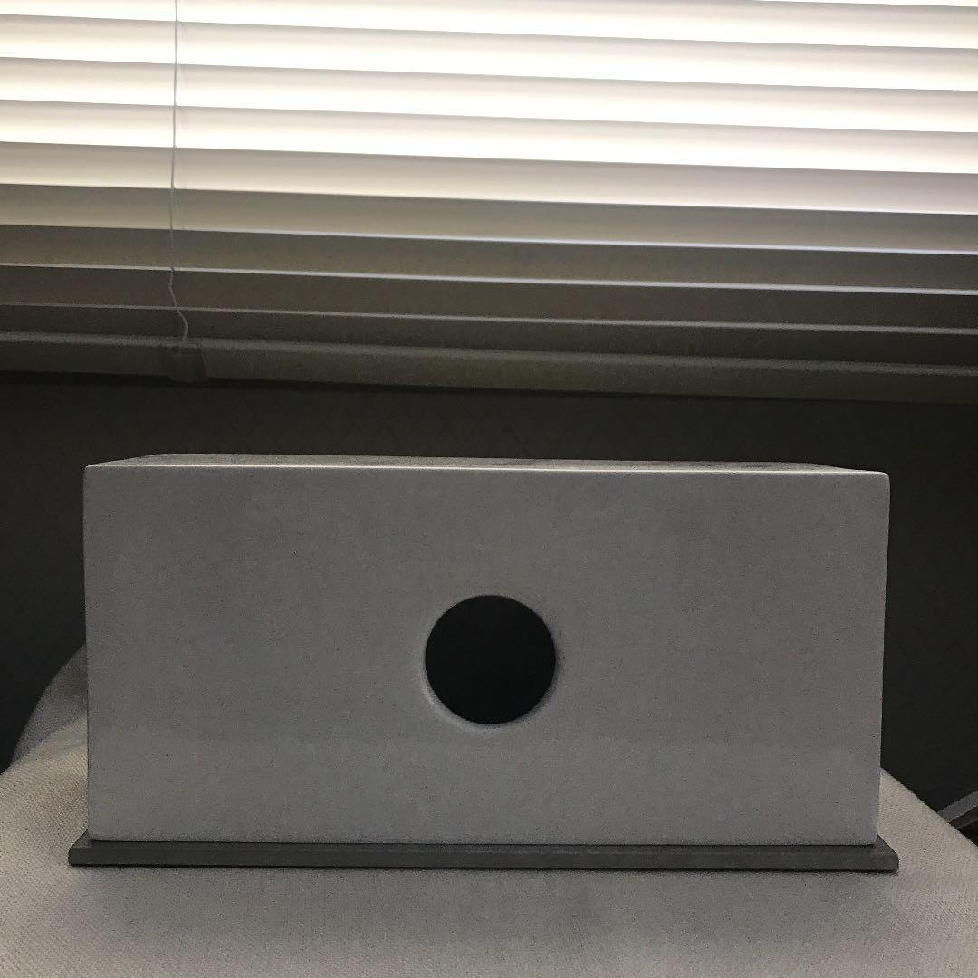 ティッシュケース  陶器  ホワイト