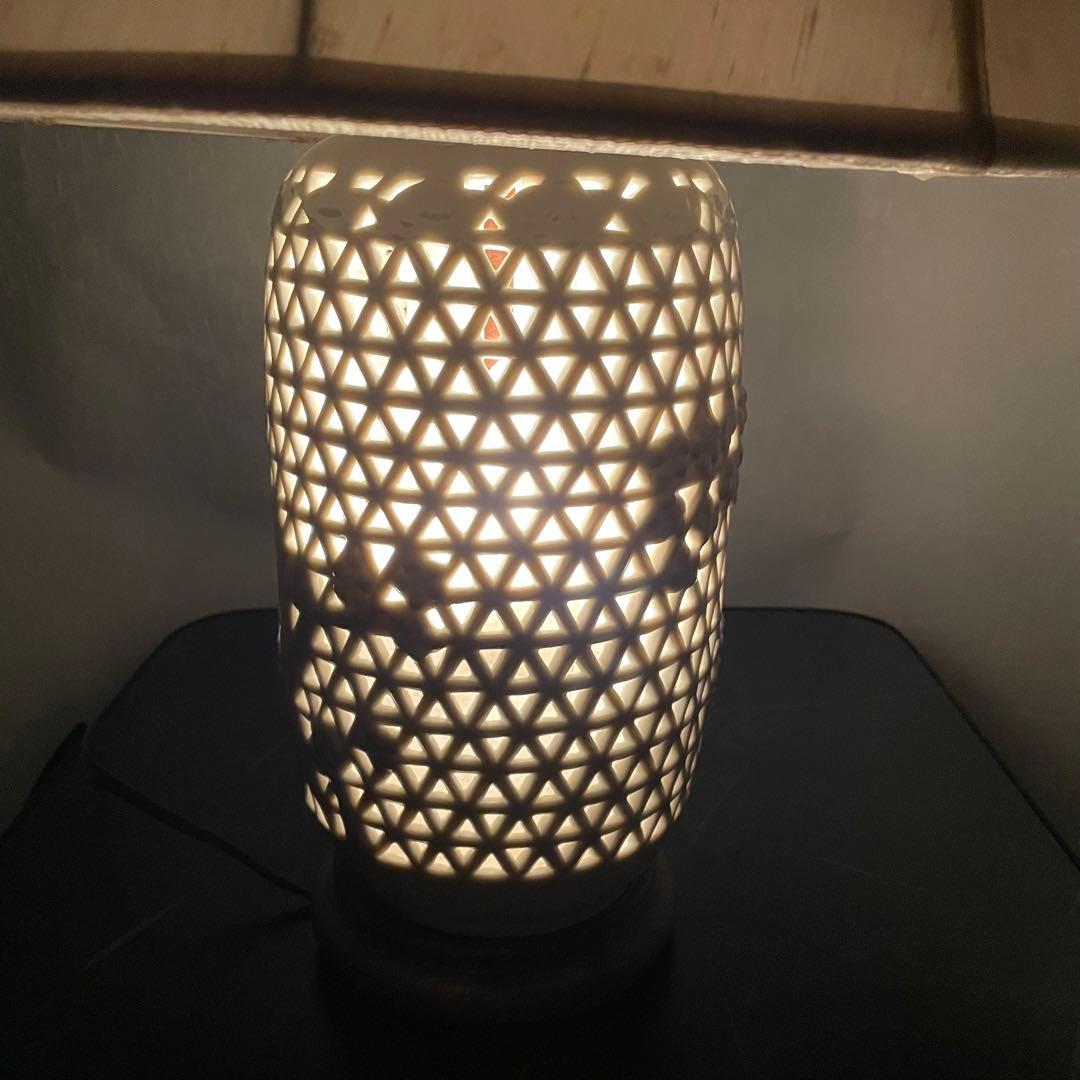 昭和レトロ　ランプ　陶器　アンティーク　照明