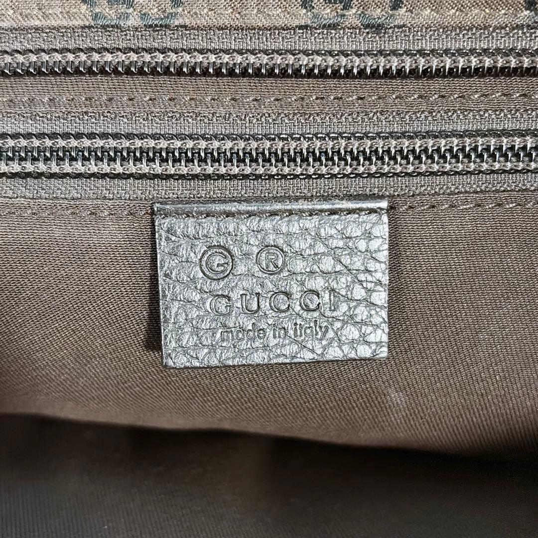 【GUCCI】美品★グッチ GG柄 トートバッグA4サイズ（ブラウン）