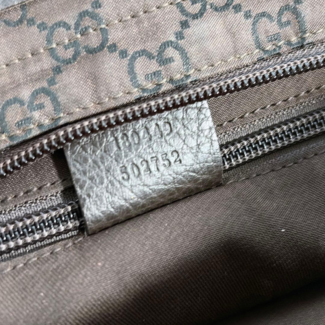 【GUCCI】美品★グッチ GG柄 トートバッグA4サイズ（ブラウン）