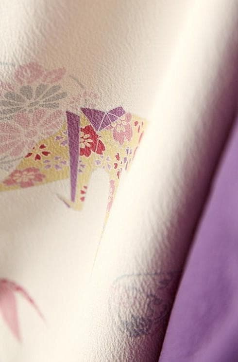 夢工房　七五三　女の子　３歳　着物　被布　紫