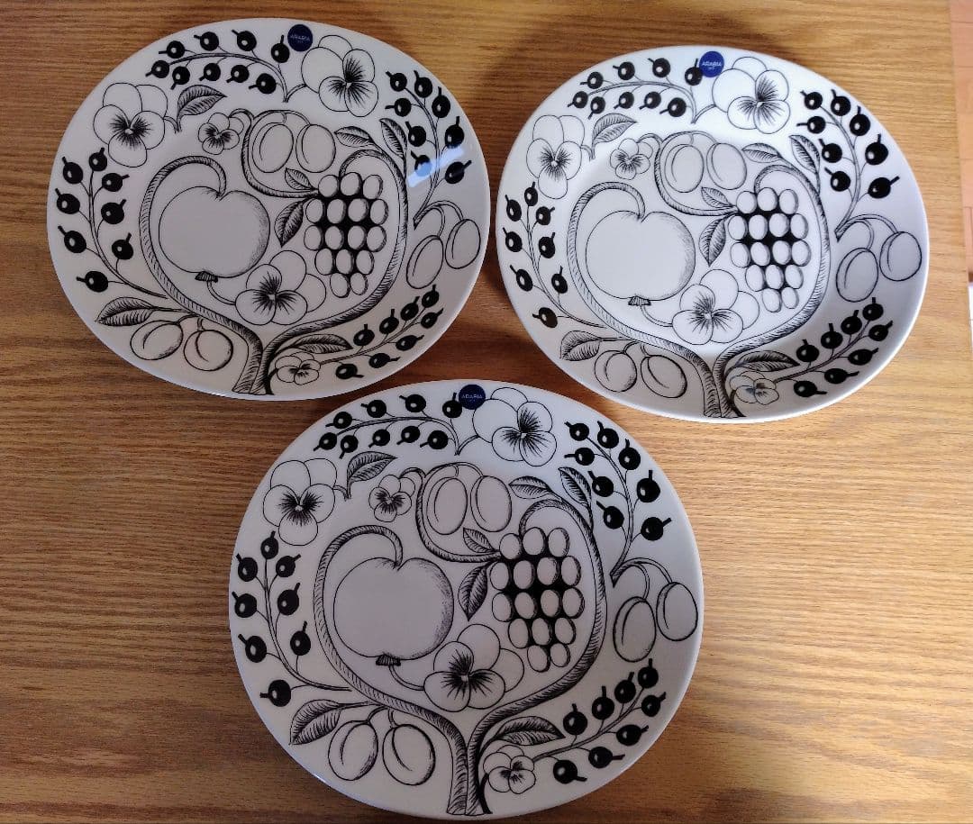 アラビア (ARABIA) ブラックパラティッシ オーバルプレート 25cm