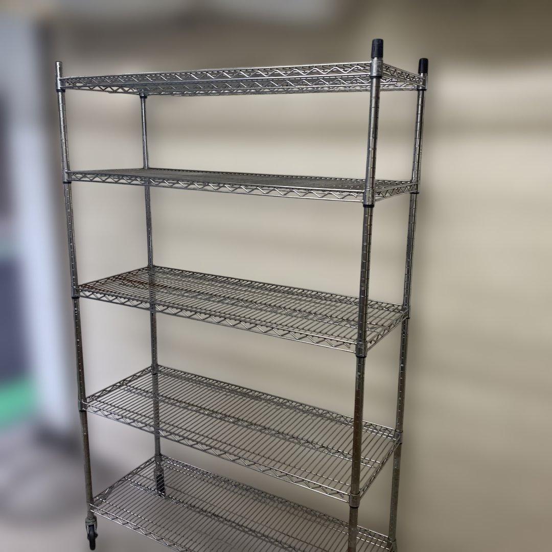 引き取り限定　コストコ　スチールラック 5段 キャスター付き 大型　幅120cm