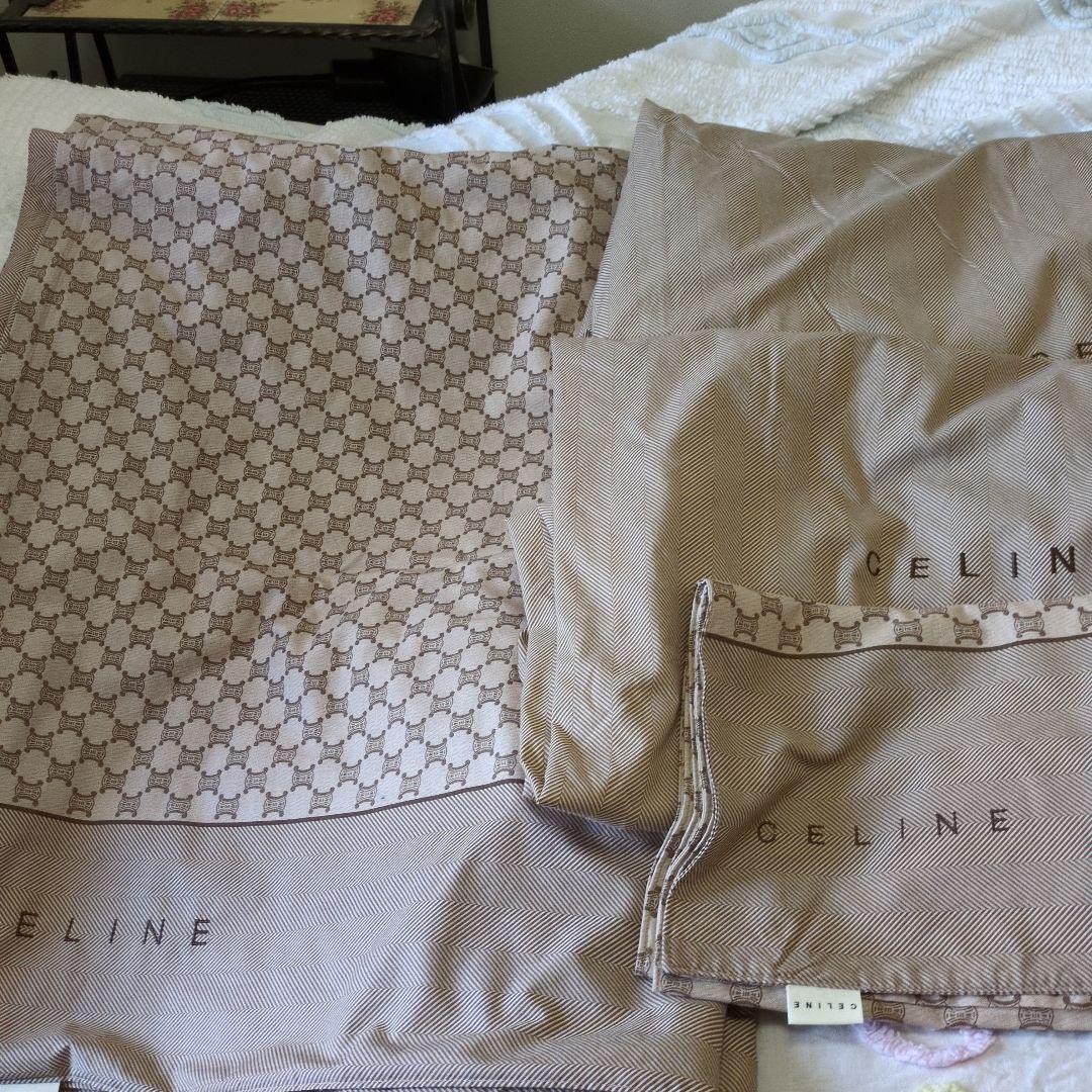 （美品） セリーヌシングル寝具一式 布団カバー、シーツ、枕カバー　オマケあり