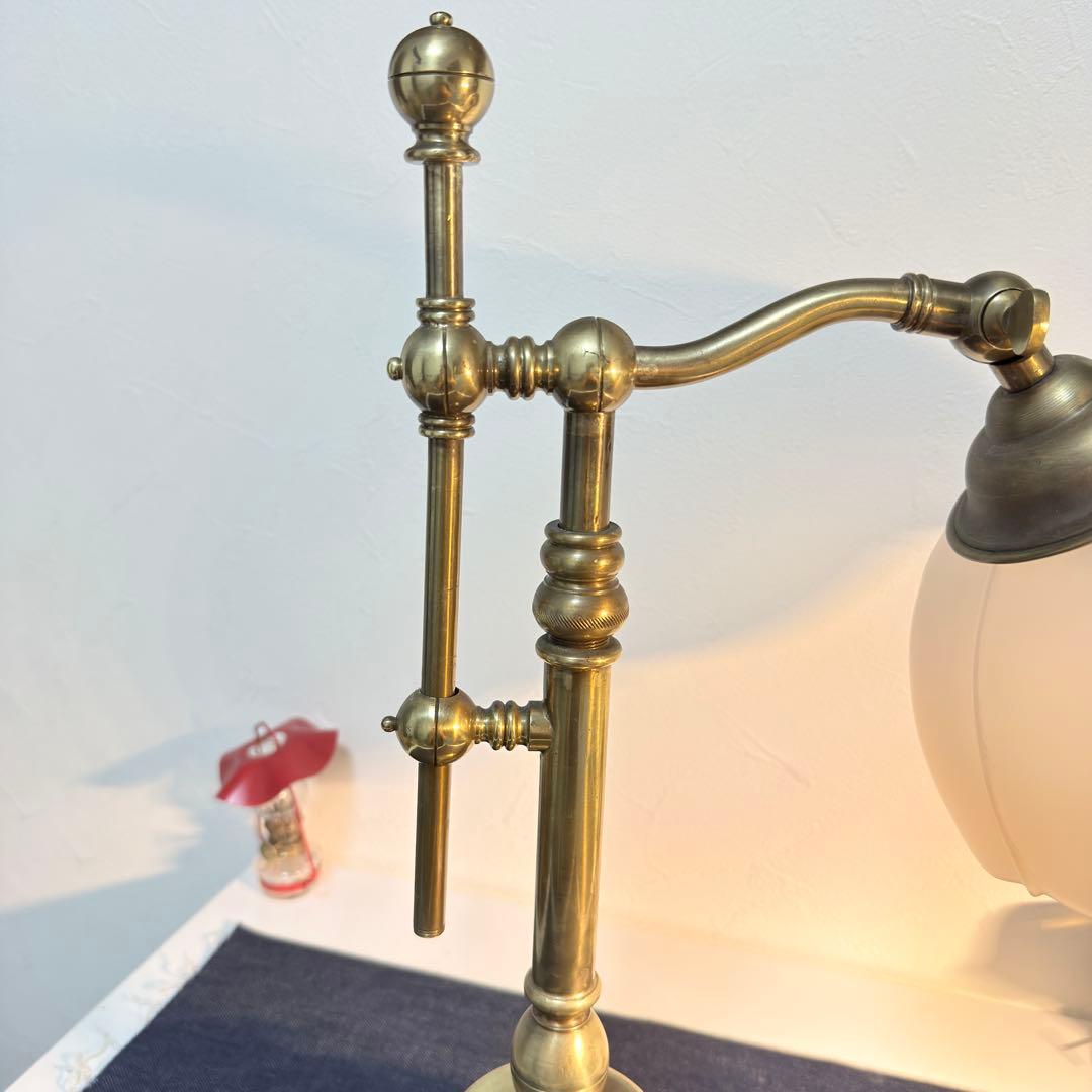 【極上美品】1970年製 真鍮スタンドライト アンティーク 卓上照明 希少レトロ