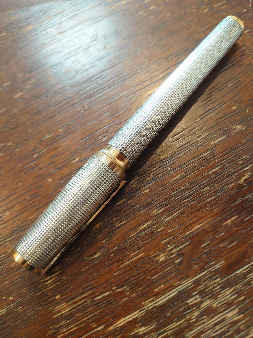 Dupont　シルバー 銀製 万年筆 Fサイズ