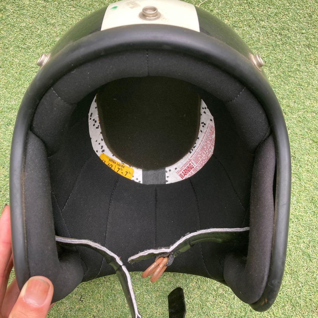 Buco ヘルメット　ストライプ　ハーレー　ショベル　ヴィンテージ　旧車　XL