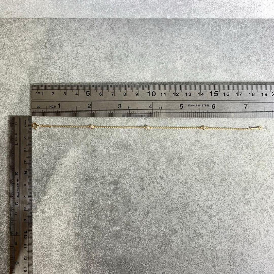 ティファニー 希少 3P ダイヤ YG バイザヤード ブレスレット XG11e