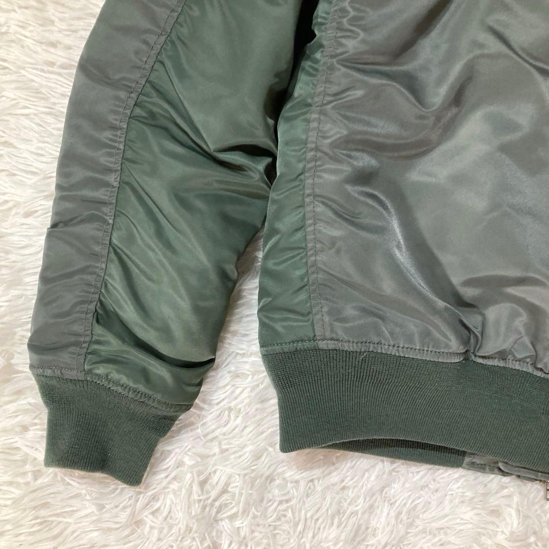 BEAMS MA-1 左右クレイジーパターン　裏地キルティング仕様 Mサイズ