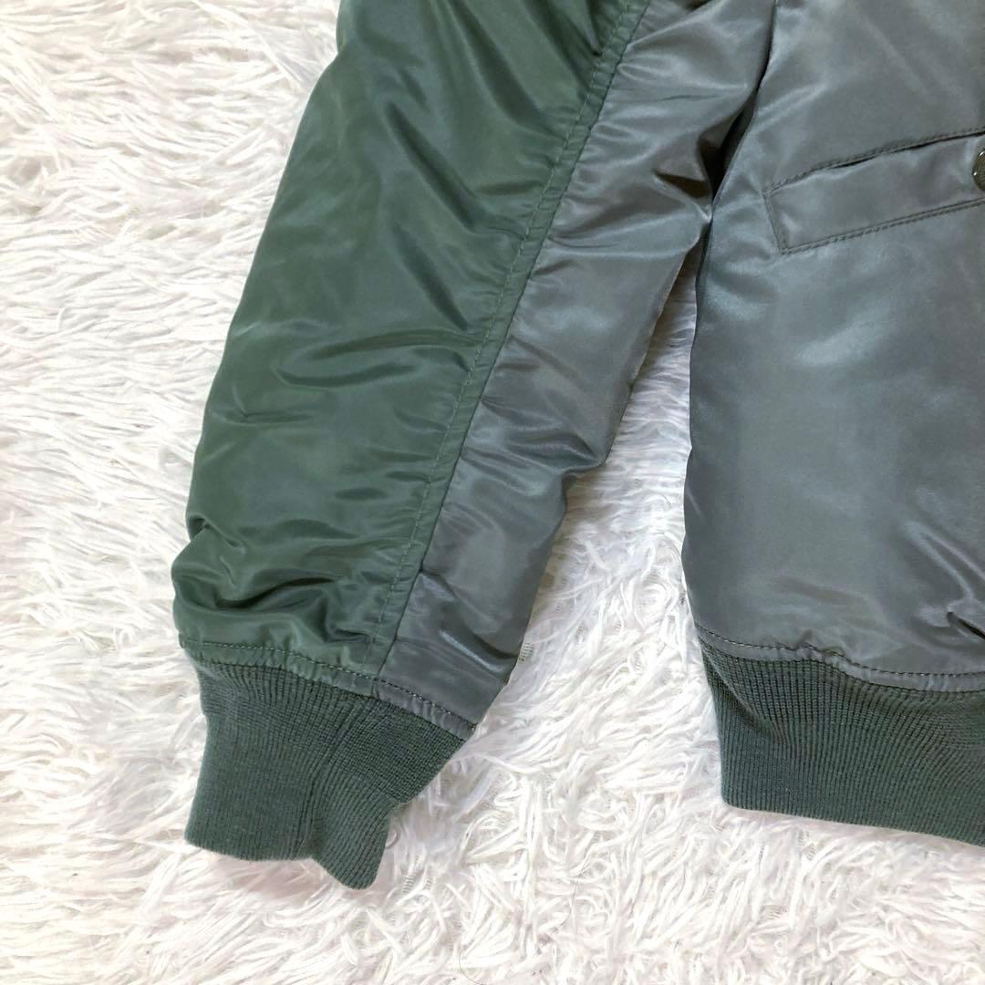 BEAMS MA-1 左右クレイジーパターン　裏地キルティング仕様 Mサイズ